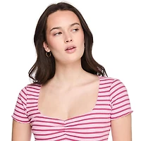 No Boundaries Women's Striped T-Shirt