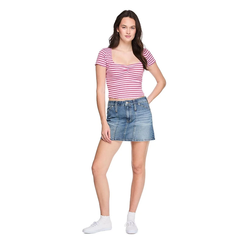 No Boundaries Women's Striped T-Shirt