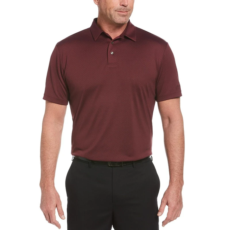 Polo de golf texturé Performance à manches courtes pour hommes