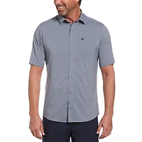 Men's Short Sleeve Solid Woven Shirt