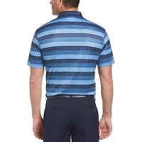 Men's Performance Short Sleeve Striped Golf Polo Shirt