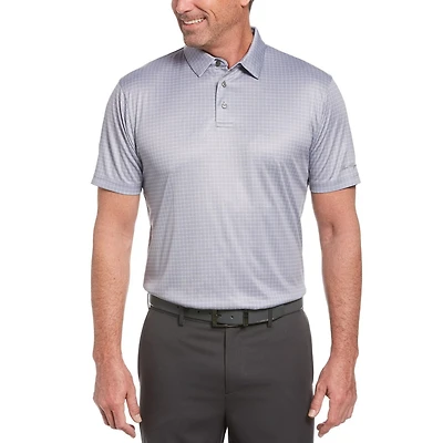 Men's Performance Short Sleeve Plaid Golf Polo Shirt