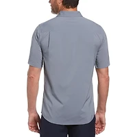 Men's Short Sleeve Solid Woven Shirt