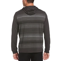 Men's Long Sleeve Printed Stripe Pullover Hoodie