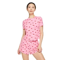 No Boundaries Women's Sleep Short 2-Piece Set