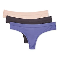 Lot de 3 tangas en microfibre George pour femmes Tailles P-TG