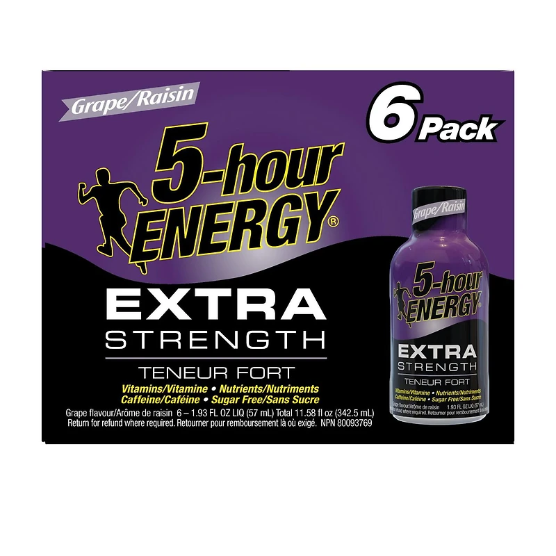 5 Hour Energy Extra Fort Raisins 6Pk