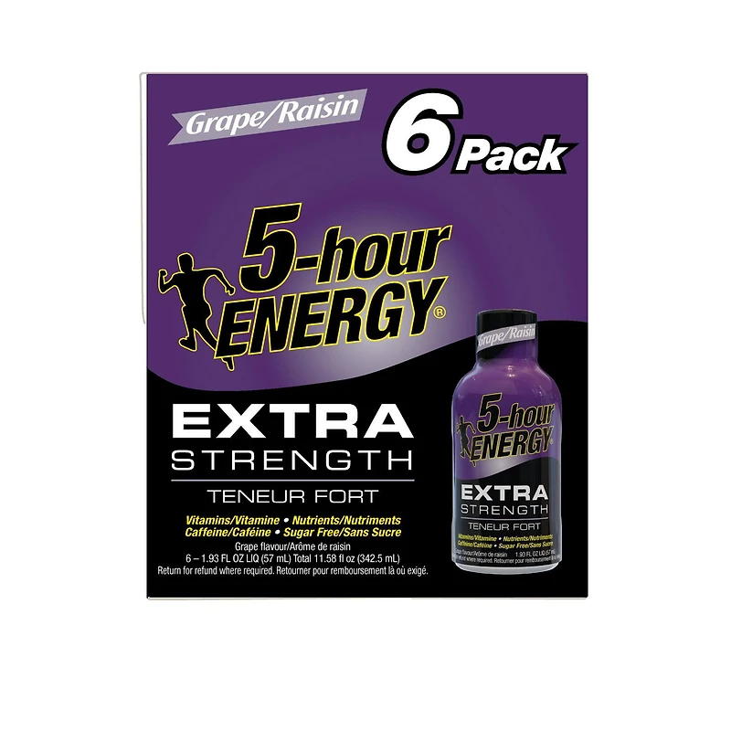5 Hour Energy Extra Fort Raisins 6Pk