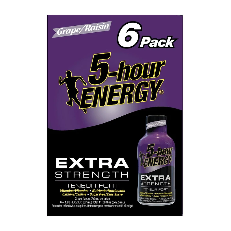5 Hour Energy Extra Fort Raisins 6Pk