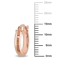 Asteria 10K Rose Gold Hoop Earrings