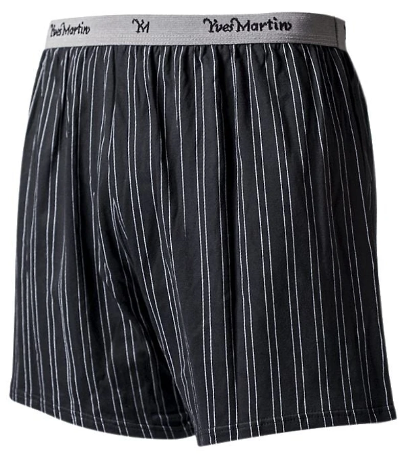 Caleçons boxers rayés Yves Martin pour hommes
