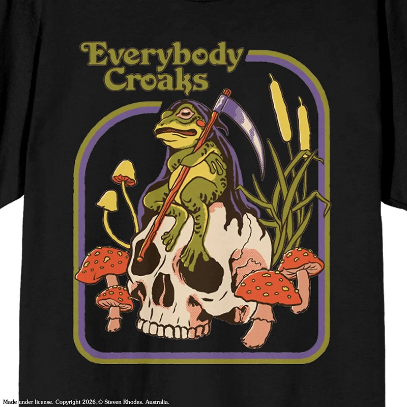Steven Rhodes Men's Everybody Croaks Graphic T-Shirt