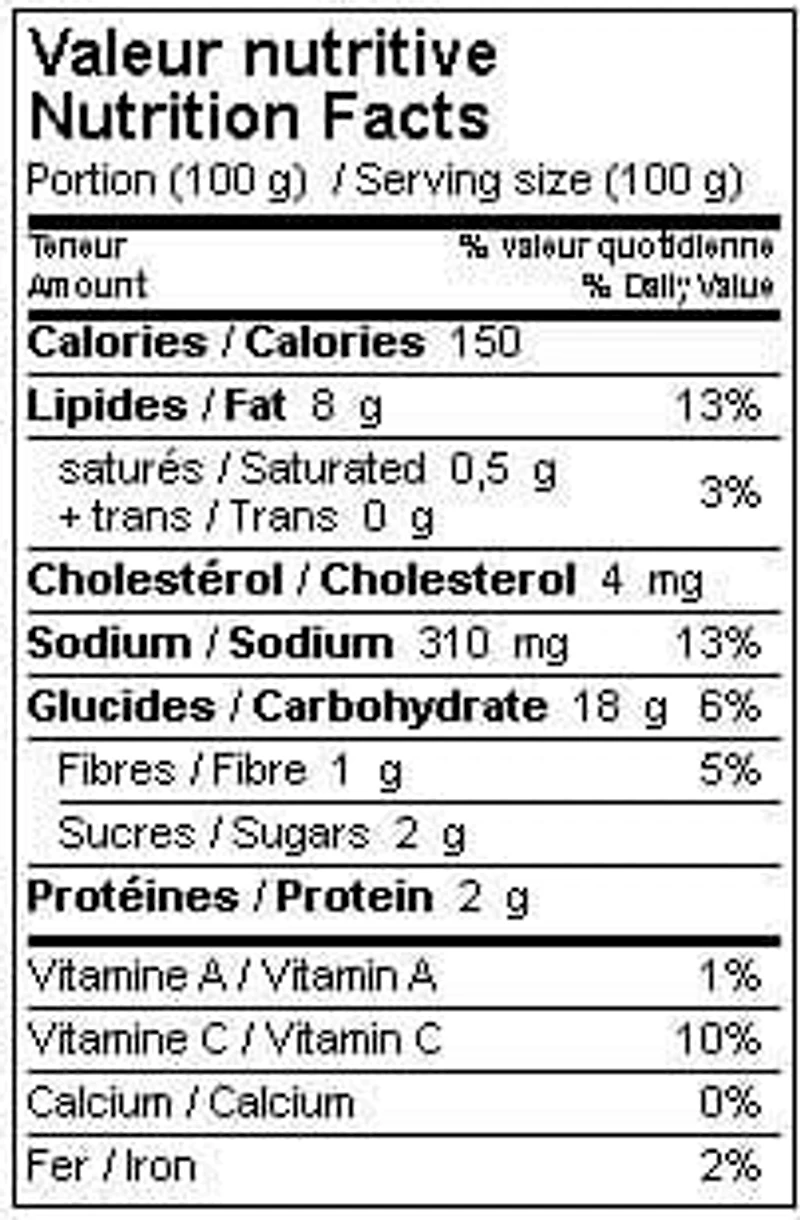Salade de pommes de terre Massibec