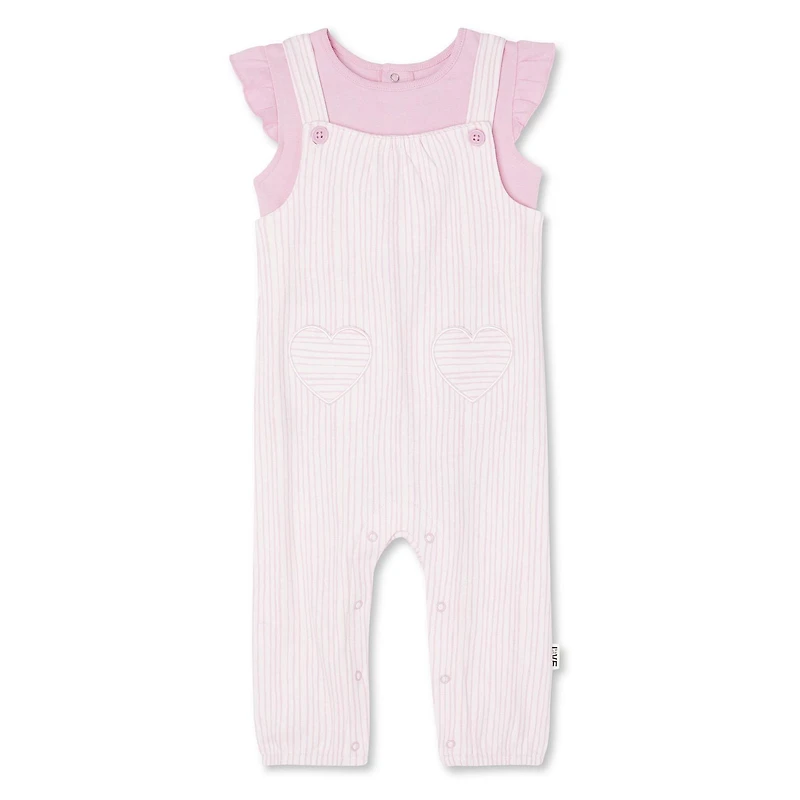 LOVE Ellen DeGeneres Baby Girls' Overall 2-Piece Set