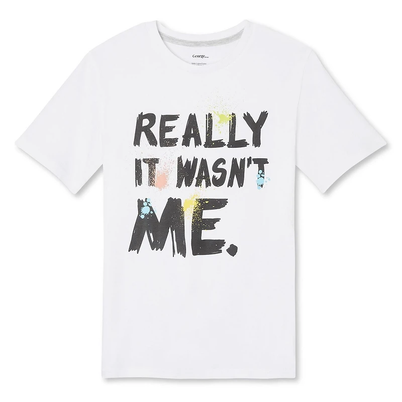 T-shirt avec imprimé graphique à manches courtes George pour garçons