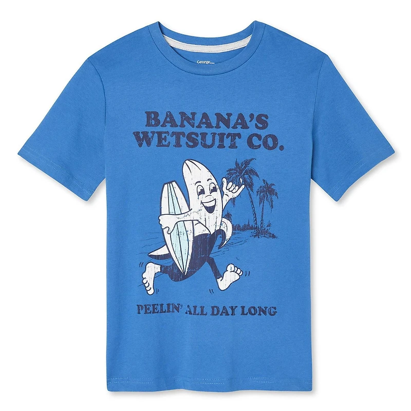 T-shirt avec imprimé graphique à manches courtes George pour garçons