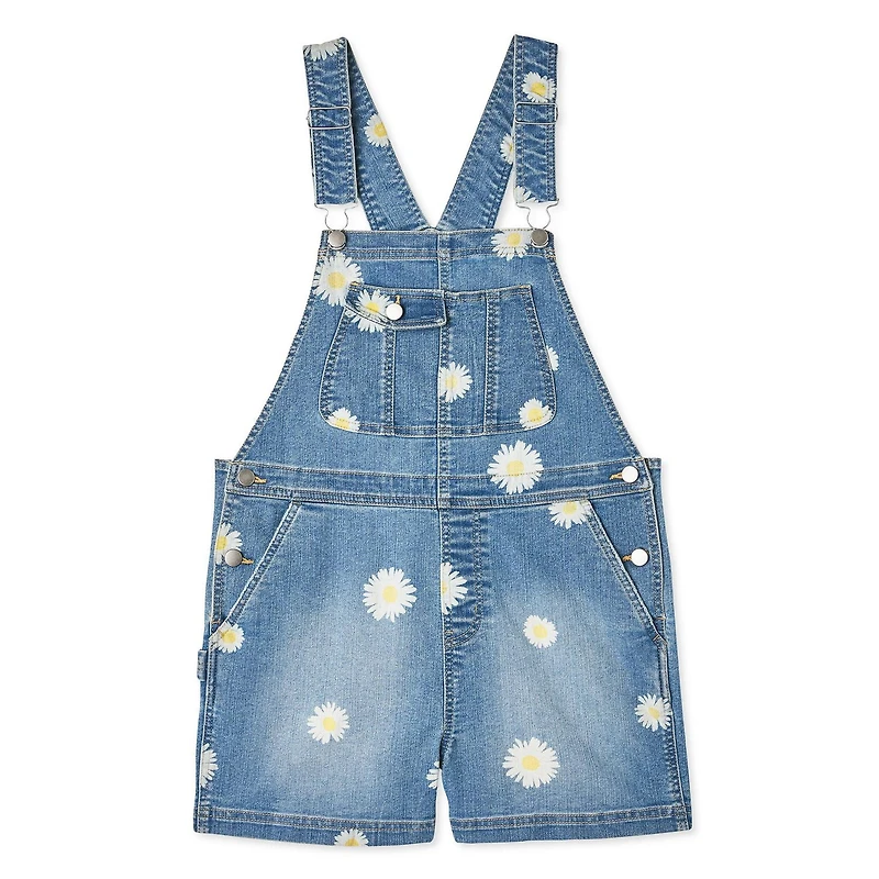 Short-salopette imprimée de style fonctionnel No Boundaries pour femmes