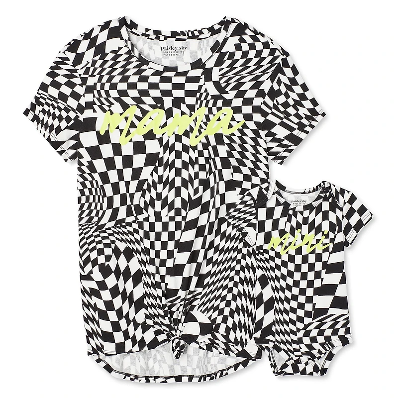 Paisley Sky Maternity Mama and Mini 2-Piece Set