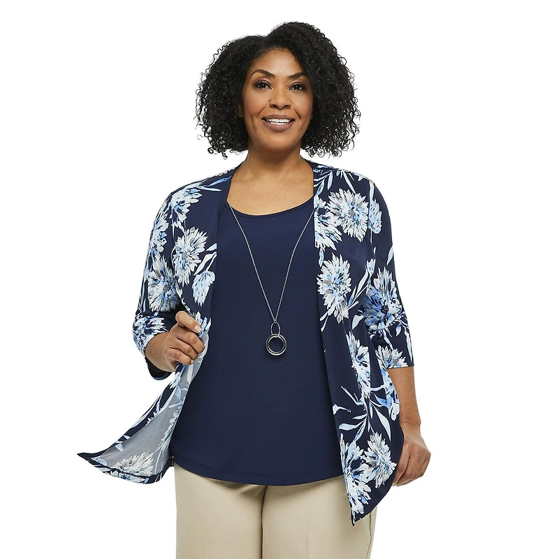 Penmans Plus Women's Fooler Top with Necklace