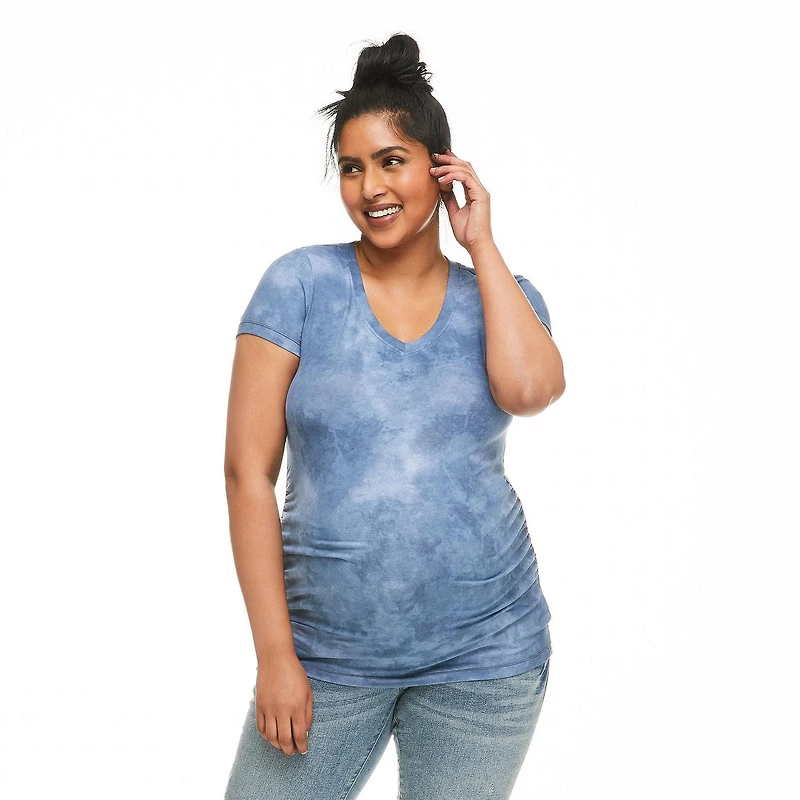 Paisley Sky Maternity Basic V-Neckline Tee