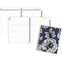Grand Agenda Hebdomadaire/Mensuel 2024 Cyo Cambridge, Motif Floral Rétro
