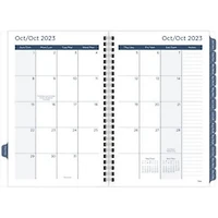 Mead Small Pastel Leaves Blue 2024 Weekly/Monthly Planner