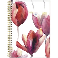 Petit Agenda Hebdomadaire/Mensuel 2024 Cyo Cambridge, Tulipes, Aquarelle