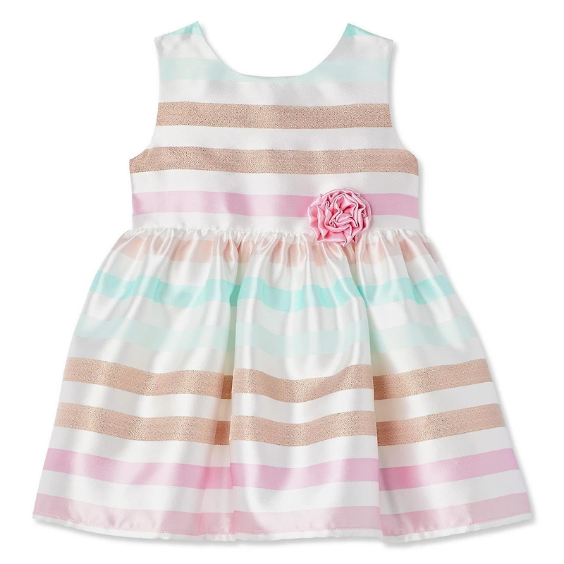 Robe en satin rayé George pour bébés filles