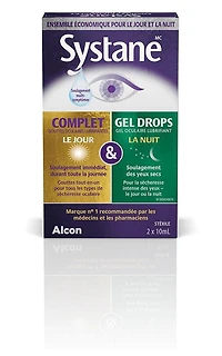SYSTANE® Day & Night, Lubricant Eye Drops, Eye Drops For Dry Eyes, 2 x 10 mL