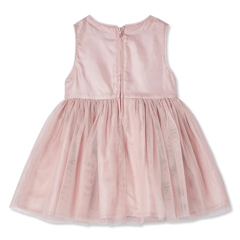 George Baby Girls' Sequin Bodice Dress with Mesh Skirt