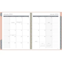 Grand Agenda Hebdomadaire/Mensuel 2024 À Couverture Rigide Mead, Hexagone Géo Graphique