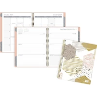 Grand Agenda Hebdomadaire/Mensuel 2024 À Couverture Rigide Mead, Hexagone Géo Graphique