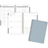 Mead Small Sky Gray 2024 Weekly/Monthly Planner