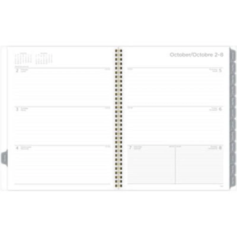 Grand Agenda Hebdomadaire/Mensuel 2024 Cyo Mead, Vert Jardin Agenda hebdomadaire