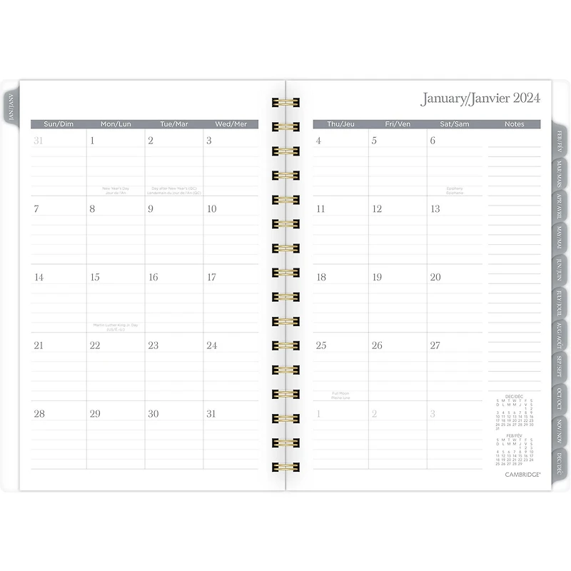 Cambridge Small Coral 2024 Weekly/Monthly Planner