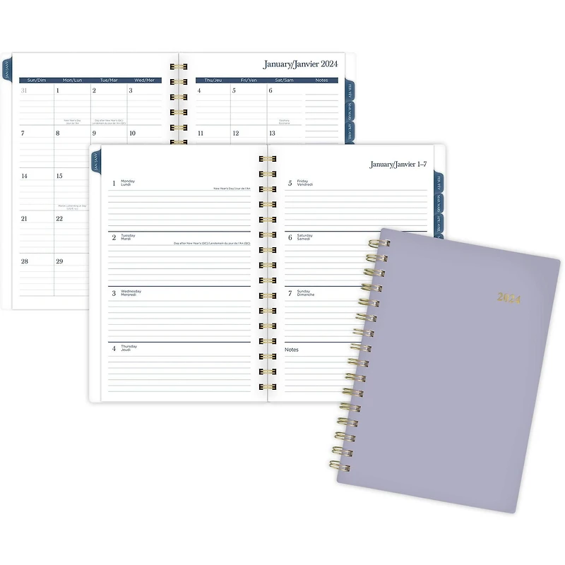 Cambridge Small Misty Lilac 2024 Weekly/Monthly Planner