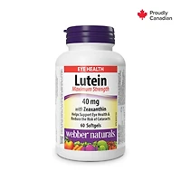 Webber Naturals®, Lutéine avec zéaxanthine, 40 mg 60 gélules