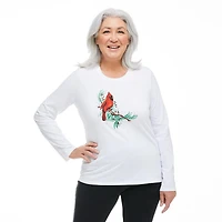 T-shirt avec imprimé graphique de Noël Penmans pour femmes