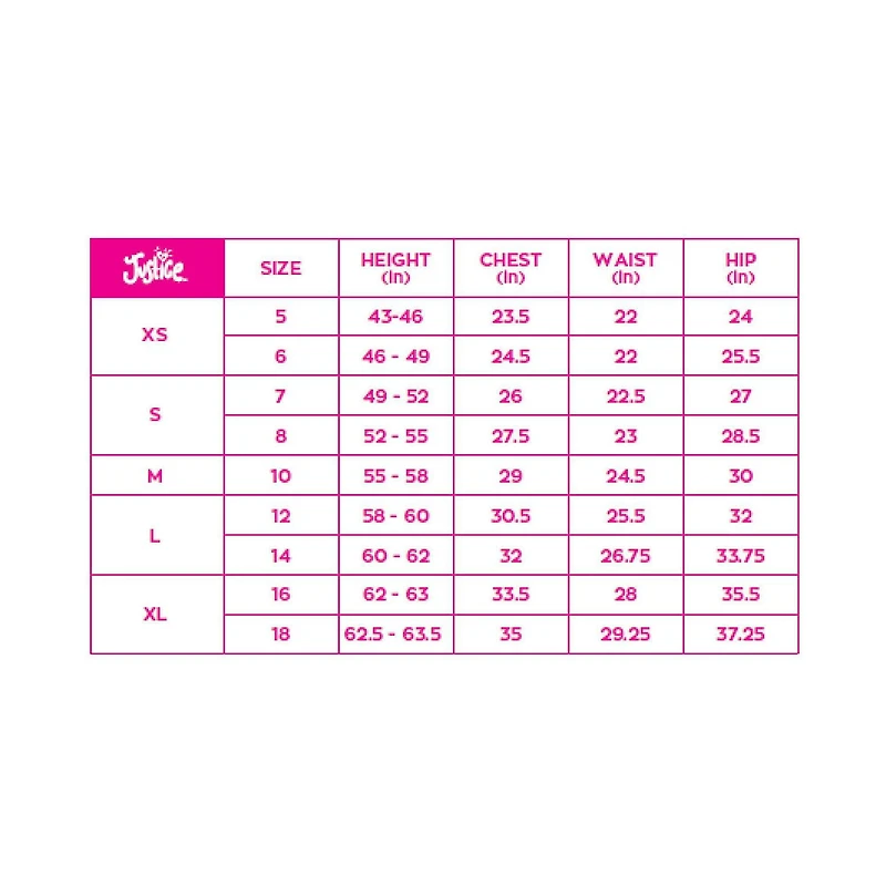 Ensemble de rayures Justice pour filles
