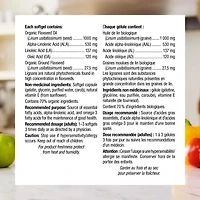 Gélules huile de lin de Webber Naturals pressées à froid Source végétale d’oméga-3 et 6, 210 gélules