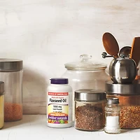 Gélules huile de lin de Webber Naturals pressées à froid Source végétale d’oméga-3 et 6, 210 gélules