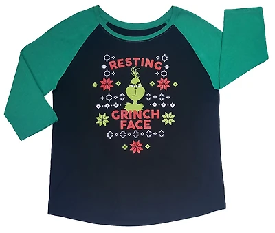 The Grinch Christmas Women's Raglan ¾ Sleeve Shirt