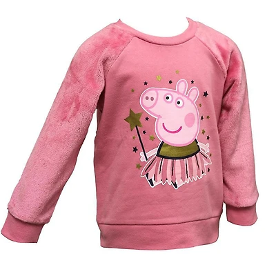 Haut à manches en peluche Peppa Pig pour toute-petite fille