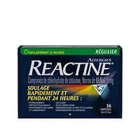 Reactine Regular Strength Antihistamine Tablets - 5mg Cetirizine Hydrochloride - 24 Hour Allergy Relief Medicine