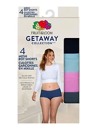 Ladies Getaway Boyshort, Assorted, Pack of 4