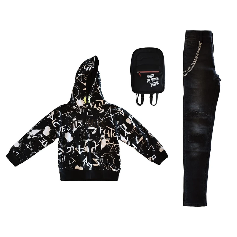 Sweat à capuche Mini Pop Kids No Limits Power pour garçon