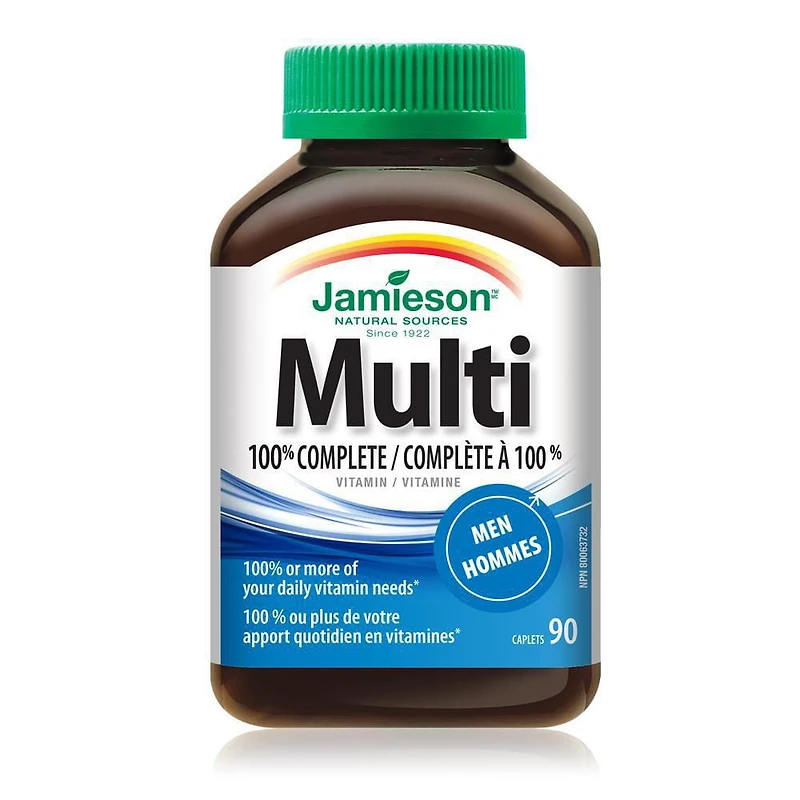 Jamieson 100% Complete Multivitamin Caplets for Men