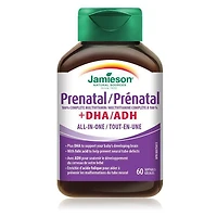 Jamieson 100% Complete Prenatal Multivitamin Softgels with DHA and Folic Acid, 60 Count