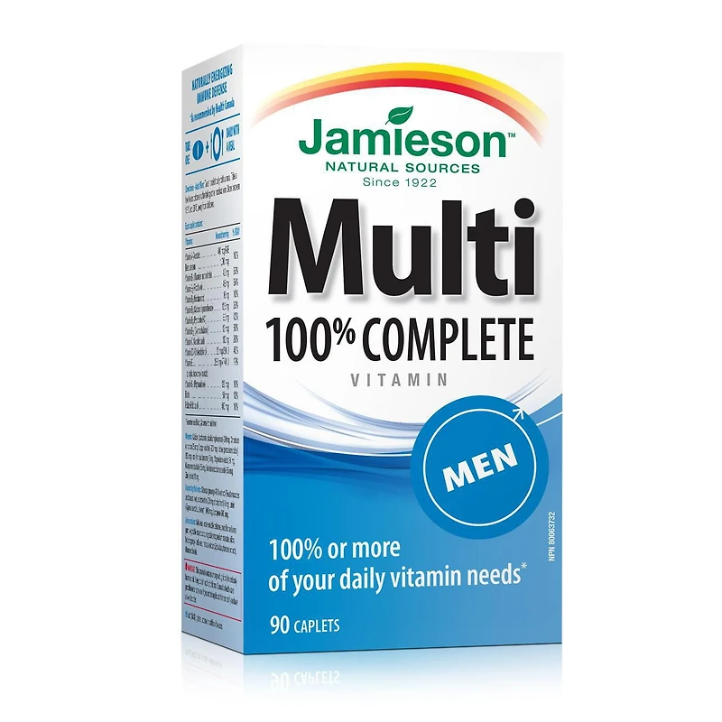 Jamieson 100% Complete Multivitamin Caplets for Men