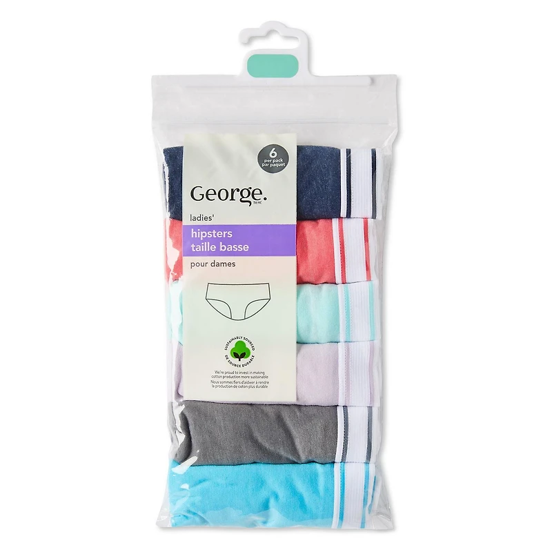 George Women's Hipsters 6-Pack